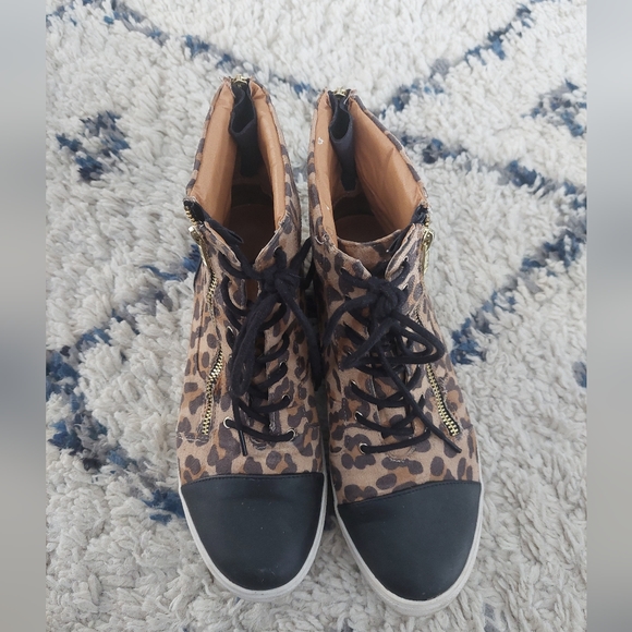 Shoes | Leopard Print High Tops | Poshmark